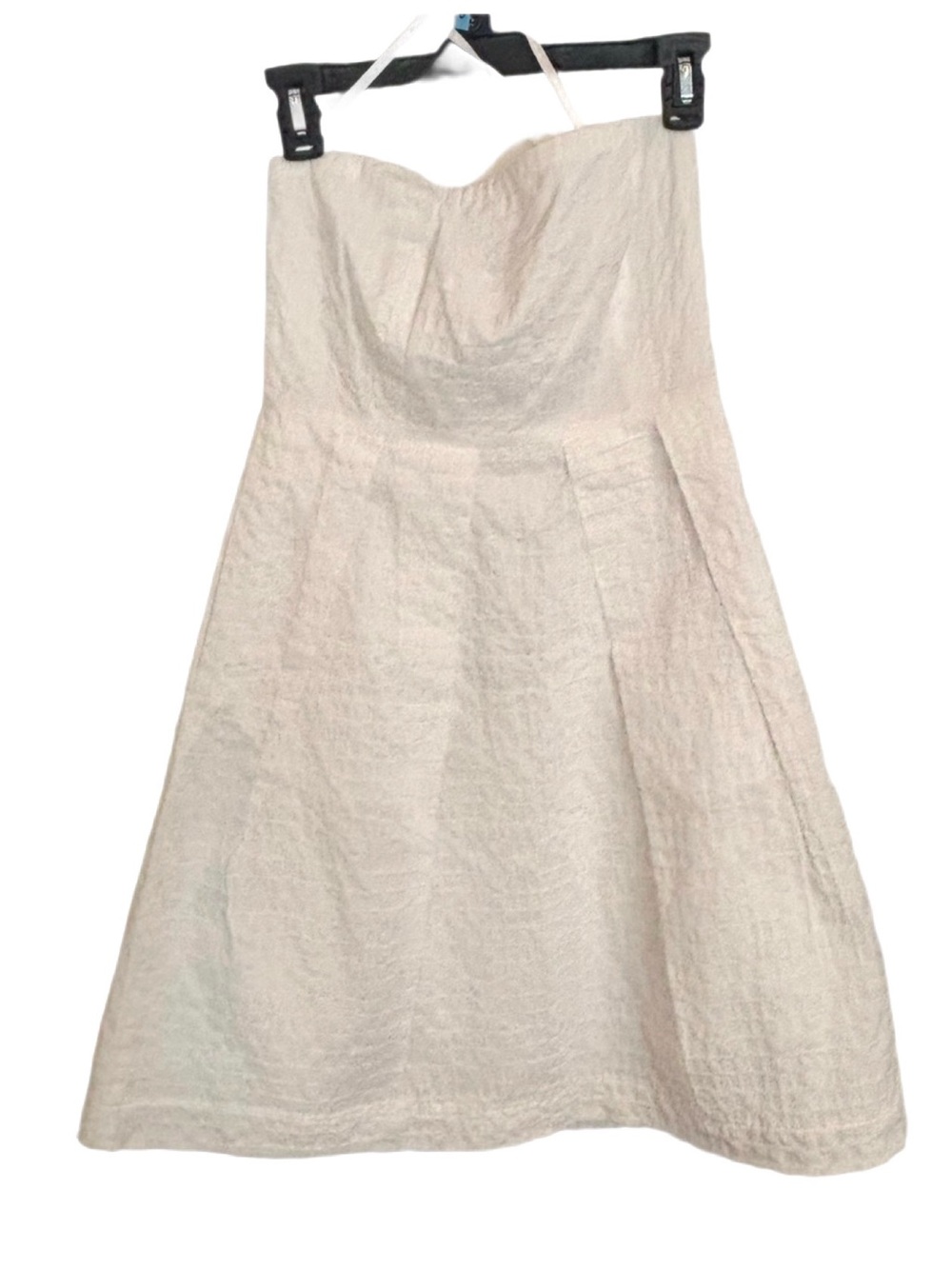 J.Crew Factory Lorelei Embossed Cotton Strapless Dress in white Size 6